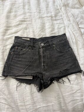 Black Denim Shorts